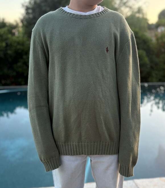 Polo Ralph Lauren Other - Vintage Polo Ralph Lauren Olive Green Cotton Crewneck Sweater